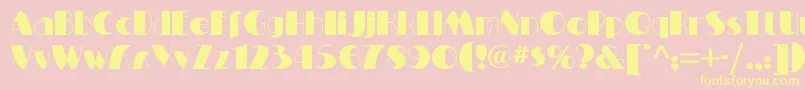Miltonburlesquenf Font – Yellow Fonts on Pink Background