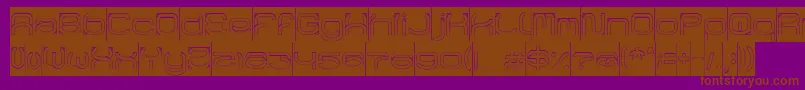RaynalizHollowInverse Font – Brown Fonts on Purple Background