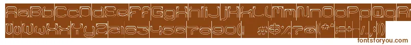 RaynalizHollowInverse Font – Brown Fonts on White Background