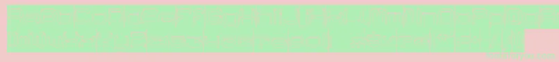 RaynalizHollowInverse Font – Green Fonts on Pink Background