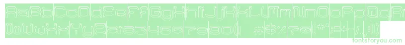 RaynalizHollowInverse-Schriftart – Grüne Schriften