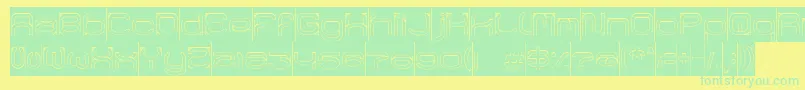 Шрифт RaynalizHollowInverse – зелёные шрифты на жёлтом фоне