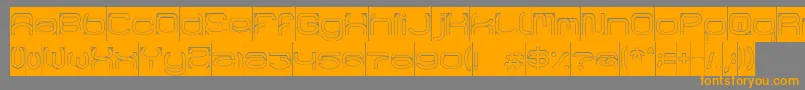 Police RaynalizHollowInverse – polices orange sur fond gris