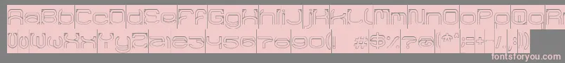 RaynalizHollowInverse Font – Pink Fonts on Gray Background