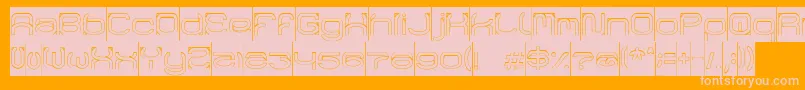Шрифт RaynalizHollowInverse – розовые шрифты на оранжевом фоне