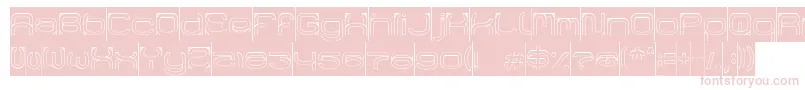 RaynalizHollowInverse Font – Pink Fonts on White Background