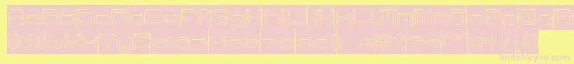 Шрифт RaynalizHollowInverse – розовые шрифты на жёлтом фоне