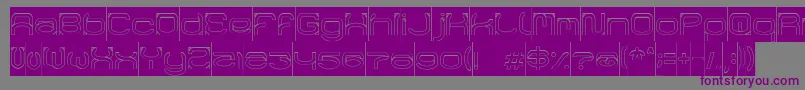 RaynalizHollowInverse Font – Purple Fonts on Gray Background