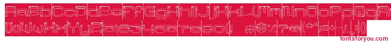 Шрифт RaynalizHollowInverse – красные шрифты на белом фоне