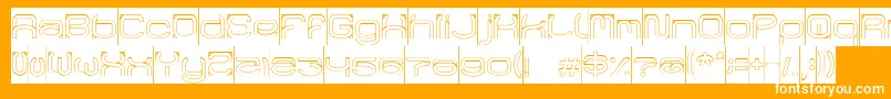 フォントRaynalizHollowInverse – オレンジの背景に白い文字