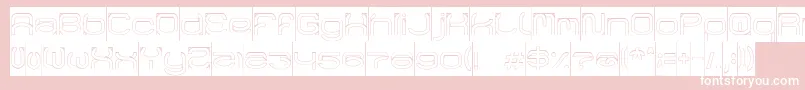 RaynalizHollowInverse Font – White Fonts on Pink Background