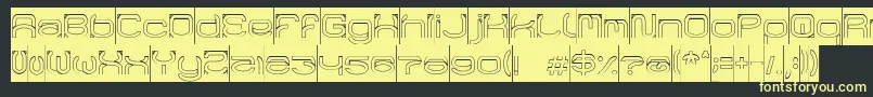 Шрифт RaynalizHollowInverse – жёлтые шрифты на чёрном фоне