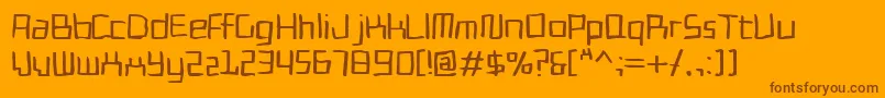 Cadmiumegg Font – Brown Fonts on Orange Background