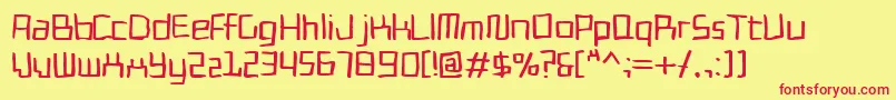 Cadmiumegg Font – Red Fonts on Yellow Background
