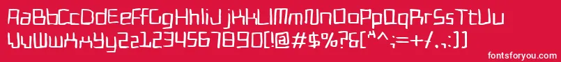 Cadmiumegg Font – White Fonts on Red Background