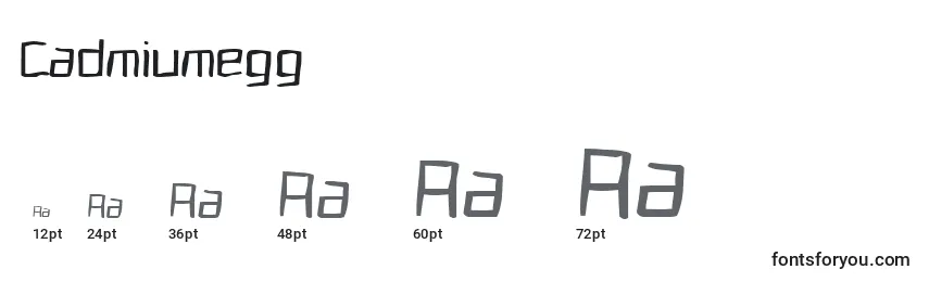 Cadmiumegg Font Sizes
