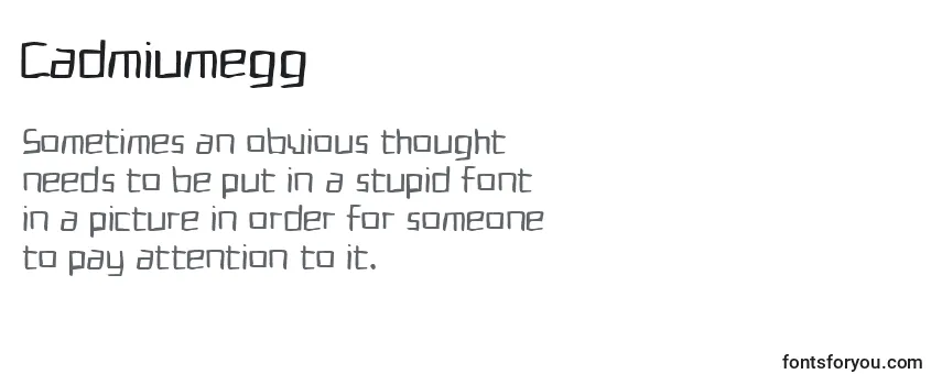 Review of the Cadmiumegg Font