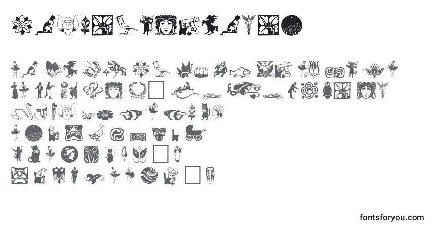 Schriftart Davysdingbats2 – Alphabet, Zahlen, spezielle Symbole
