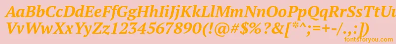 Ptf76f Font – Orange Fonts on Pink Background