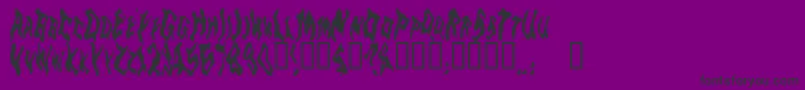 Fonte Goblinmoon – fontes pretas em um fundo violeta