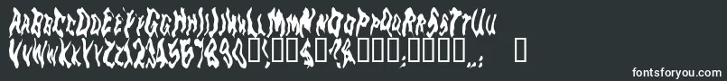 フォントGoblinmoon – 黒い背景に白い文字