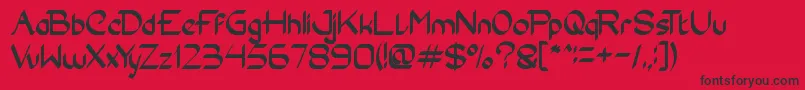 Conversation Font – Black Fonts on Red Background