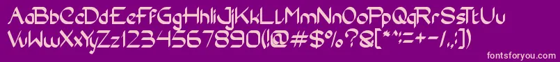 Conversation Font – Pink Fonts on Purple Background