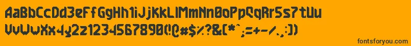 7abl3 Font – Black Fonts on Orange Background