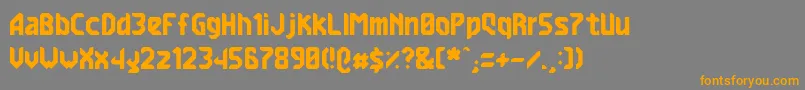 7abl3 Font – Orange Fonts on Gray Background