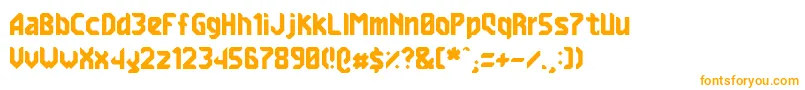 7abl3 Font – Orange Fonts on White Background