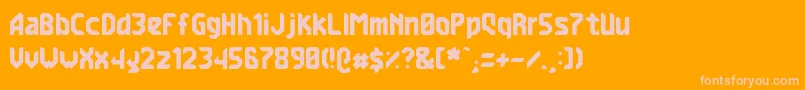 フォント7abl3 – オレンジの背景にピンクのフォント
