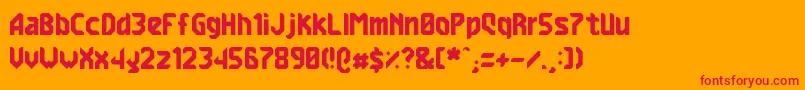 7abl3 Font – Red Fonts on Orange Background