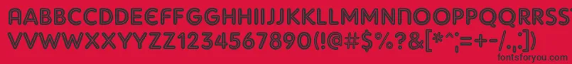 AdamGorryInline Font – Black Fonts on Red Background