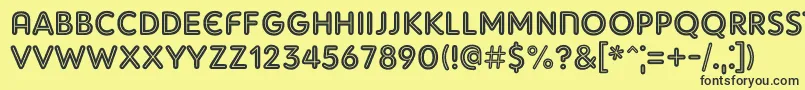 AdamGorryInline Font – Black Fonts on Yellow Background