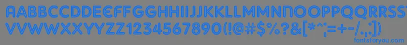 AdamGorryInline Font – Blue Fonts on Gray Background