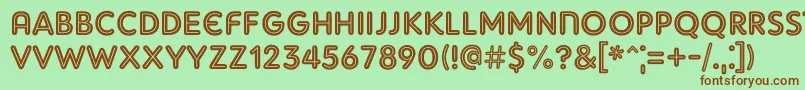 AdamGorryInline Font – Brown Fonts on Green Background