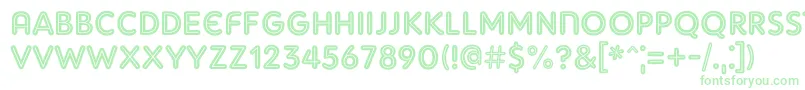 AdamGorryInline Font – Green Fonts on White Background