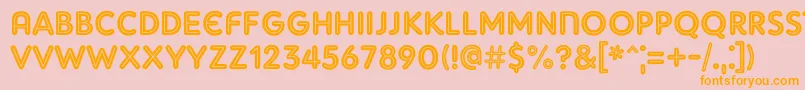 AdamGorryInline Font – Orange Fonts on Pink Background