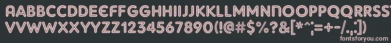 AdamGorryInline Font – Pink Fonts on Black Background