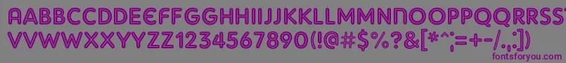 AdamGorryInline Font – Purple Fonts on Gray Background