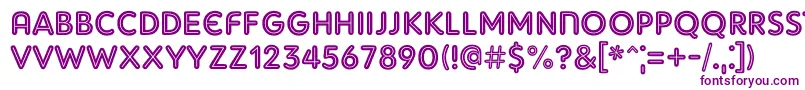 AdamGorryInline Font – Purple Fonts on White Background