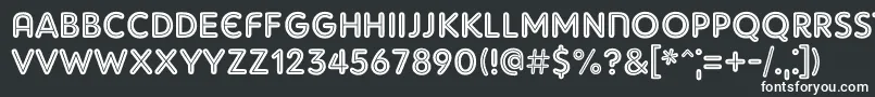 フォントAdamGorryInline – 黒い背景に白い文字