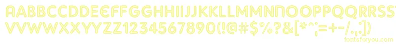 AdamGorryInline Font – Yellow Fonts on White Background