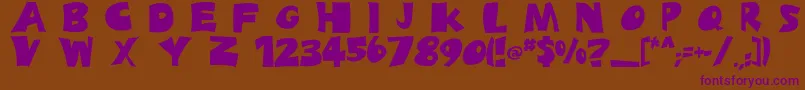 Spotts Font – Purple Fonts on Brown Background