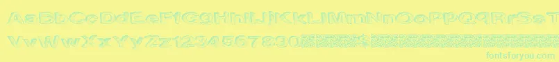 Шрифт Nextlevel – зелёные шрифты на жёлтом фоне