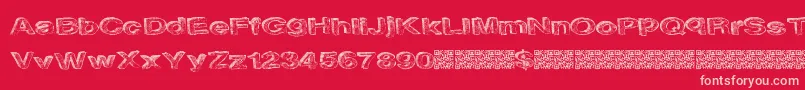 Nextlevel-Schriftart – Rosa Schriften auf rotem Hintergrund