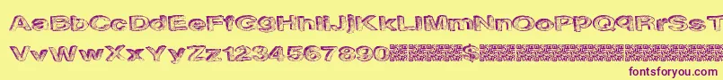 Nextlevel Font – Purple Fonts on Yellow Background