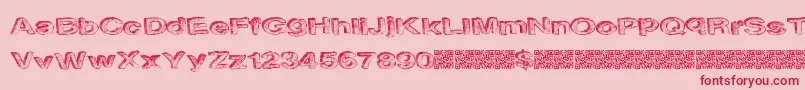 Nextlevel Font – Red Fonts on Pink Background