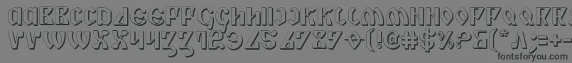 PiperPie3D Font – Black Fonts on Gray Background