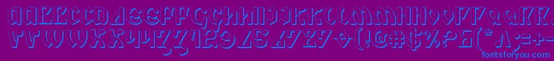 PiperPie3D Font – Blue Fonts on Purple Background